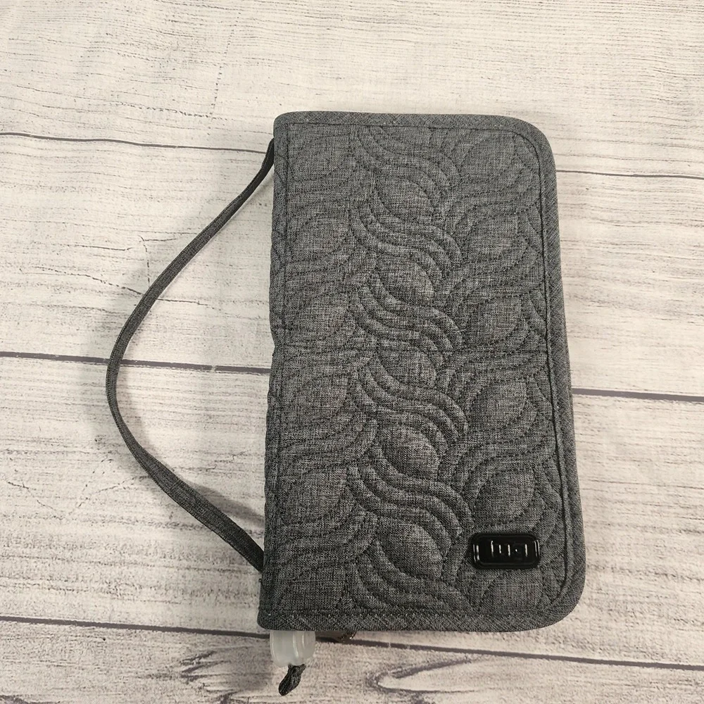 Lug Sleeper XL Jewelry Organizer Travel Case Heather Gray Quilted Paisley